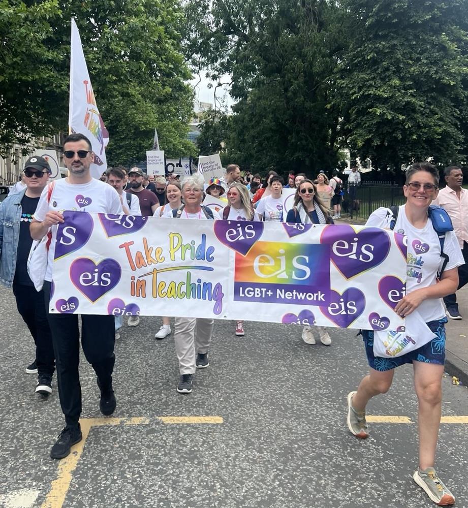 EIS members celebrating Glasgow Pride